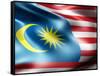 Malaysia Country Flag 3D Illustration-pling-Framed Stretched Canvas