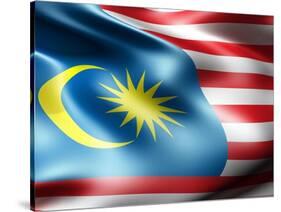 Malaysia Country Flag 3D Illustration-pling-Stretched Canvas