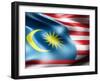 Malaysia Country Flag 3D Illustration-pling-Framed Art Print