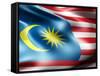 Malaysia Country Flag 3D Illustration-pling-Framed Stretched Canvas