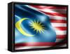 Malaysia Country Flag 3D Illustration-pling-Framed Stretched Canvas