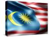 Malaysia Country Flag 3D Illustration-pling-Stretched Canvas