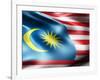 Malaysia Country Flag 3D Illustration-pling-Framed Art Print