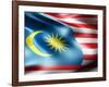 Malaysia Country Flag 3D Illustration-pling-Framed Art Print