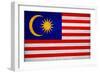 Malaysia Flag Design with Wood Patterning - Flags of the World Series-Philippe Hugonnard-Framed Premium Giclee Print
