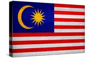 Malaysia Flag Design with Wood Patterning - Flags of the World Series-Philippe Hugonnard-Stretched Canvas