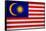 Malaysia Flag Design with Wood Patterning - Flags of the World Series-Philippe Hugonnard-Framed Stretched Canvas