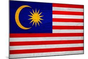 Malaysia Flag Design with Wood Patterning - Flags of the World Series-Philippe Hugonnard-Mounted Art Print