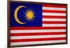 Malaysia Flag Design with Wood Patterning - Flags of the World Series-Philippe Hugonnard-Framed Art Print