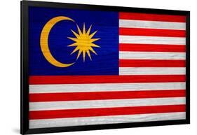 Malaysia Flag Design with Wood Patterning - Flags of the World Series-Philippe Hugonnard-Framed Art Print
