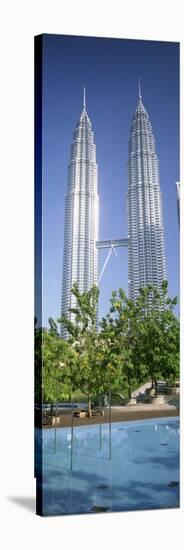 Malaysia, Kuala Lumpur, View of Petronas Twin Towers-null-Stretched Canvas