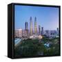 Malaysia, Selangor State, Kuala Lumpur, KLCC (Kuala Lumpur City Centre) Petronas Towers-Gavin Hellier-Framed Stretched Canvas