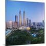 Malaysia, Selangor State, Kuala Lumpur, KLCC (Kuala Lumpur City Centre) Petronas Towers-Gavin Hellier-Mounted Photographic Print