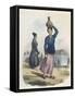 Malaysian Women's Costumes on Ambon Island from Voyage De La Corvette L'Astrolabe-Victor J Adam-Framed Stretched Canvas