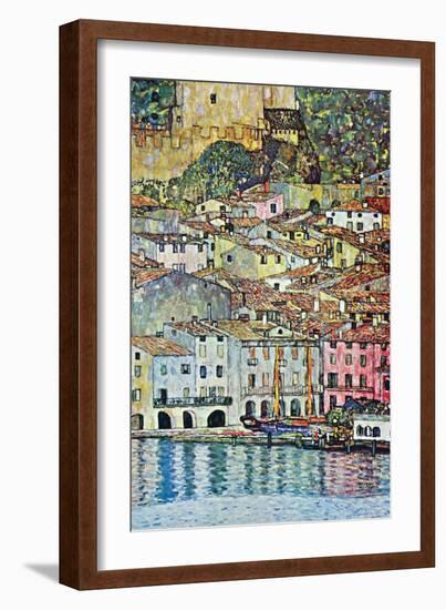 Malcena At The Gardasee-Gustav Klimt-Framed Art Print