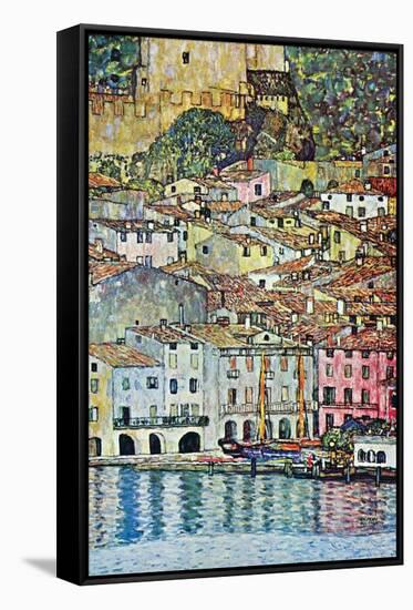 Malcena at the Gardasee-Gustav Klimt-Framed Stretched Canvas