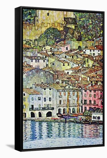 Malcena At The Gardasee-Gustav Klimt-Framed Stretched Canvas