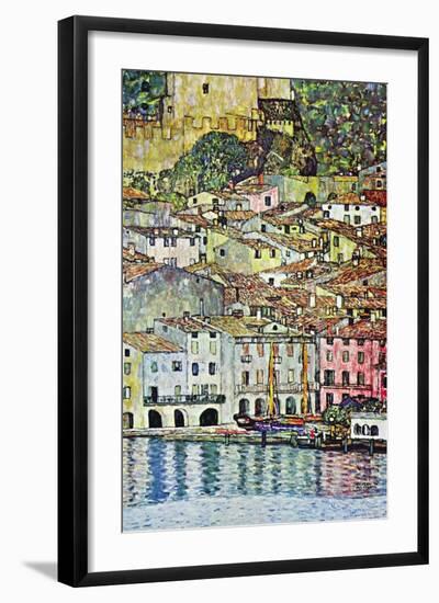 Malcena At The Gardasee-Gustav Klimt-Framed Art Print