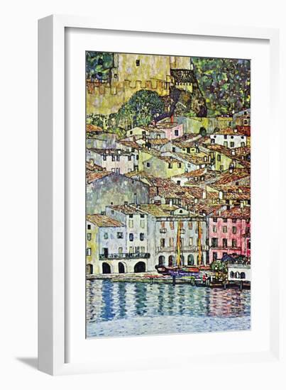 Malcena At The Gardasee-Gustav Klimt-Framed Art Print