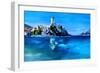 Malcesine with Castello Scaligero-Markus Bleichner-Framed Art Print