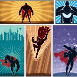 Super Heroine Background-Malchev-Art Print