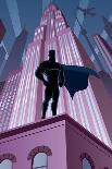 Superhero on Roof-Malchev-Framed Stretched Canvas