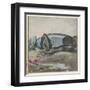 Malcolm Campbell Drives His Bluebird on Daytona Beach-Aldo Molinari-Framed Art Print