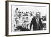 Malcolm Mcdowell and Director Lindsay Anderson During the Filming of O Lucky Man! 1973-null-Framed Photo