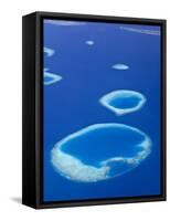 Maldives, Aerial View of Islands and Atolls-Michele Falzone-Framed Stretched Canvas