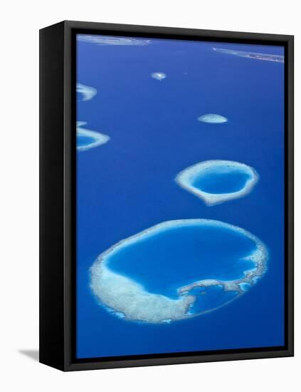 Maldives, Aerial View of Islands and Atolls-Michele Falzone-Framed Stretched Canvas