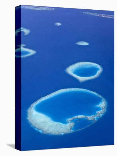 Maldives, Aerial View of Islands and Atolls-Michele Falzone-Stretched Canvas