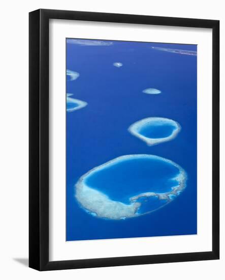 Maldives, Aerial View of Islands and Atolls-Michele Falzone-Framed Photographic Print