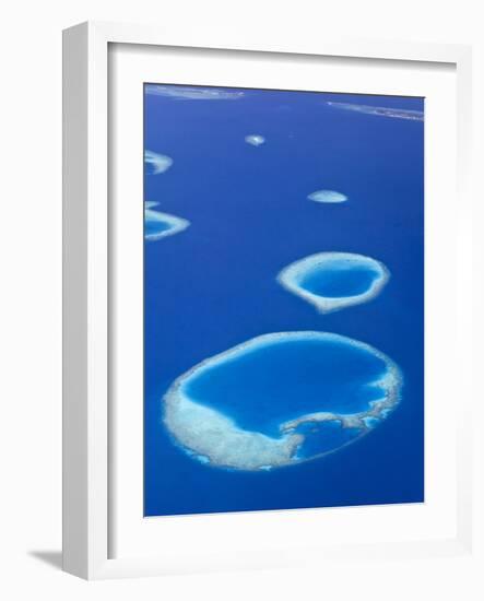 Maldives, Aerial View of Islands and Atolls-Michele Falzone-Framed Photographic Print