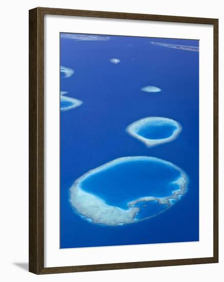 Maldives, Aerial View of Islands and Atolls-Michele Falzone-Framed Photographic Print