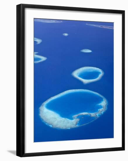 Maldives, Aerial View of Islands and Atolls-Michele Falzone-Framed Photographic Print