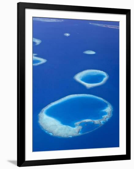 Maldives, Aerial View of Islands and Atolls-Michele Falzone-Framed Photographic Print