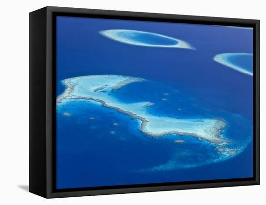 Maldives, Aerial View of Islands and Atolls-Michele Falzone-Framed Stretched Canvas