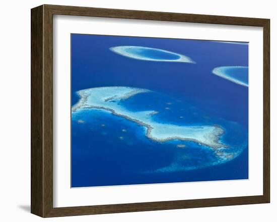 Maldives, Aerial View of Islands and Atolls-Michele Falzone-Framed Photographic Print