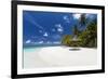 Maldives beach, lagoon and palm trees, The Maldives, Indian Ocean, Asia-Sakis Papadopoulos-Framed Photographic Print