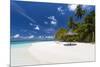 Maldives beach, lagoon and palm trees, The Maldives, Indian Ocean, Asia-Sakis Papadopoulos-Mounted Photographic Print