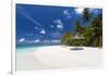 Maldives beach, lagoon and palm trees, The Maldives, Indian Ocean, Asia-Sakis Papadopoulos-Framed Photographic Print