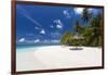 Maldives beach, lagoon and palm trees, The Maldives, Indian Ocean, Asia-Sakis Papadopoulos-Framed Photographic Print