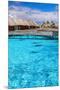 Maldives Bungalows &Blue Water-null-Mounted Premium Giclee Print