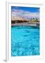 Maldives Bungalows &Blue Water-null-Framed Art Print