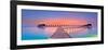 Maldives Bungalows Sunset Panorama-null-Framed Art Print