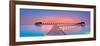 Maldives Bungalows Sunset Panorama-null-Framed Art Print