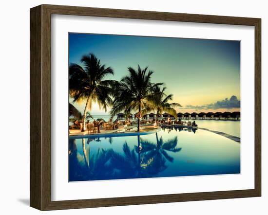 Maldives, Faafu Atoll, Filitheyo Island, Luxury Resort-Michele Falzone-Framed Photographic Print