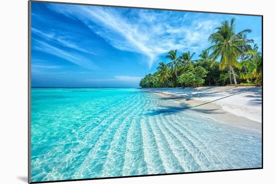 Maldives Islands Ocean Tropical Beach-Altug Galip-Mounted Photographic Print