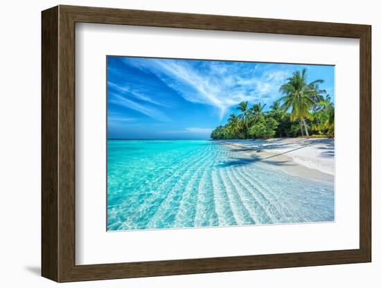 Maldives Islands Ocean Tropical Beach-Altug Galip-Framed Photographic Print