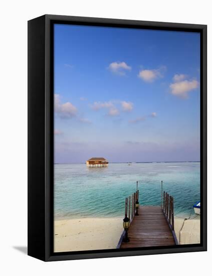 Maldives, Meemu Atoll, Medhufushi Island, Luxury Resort, Overwater Bungalows-Michele Falzone-Framed Stretched Canvas